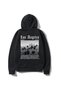 Unisex Black Hooded Sweatshirt Los Algeles Printed