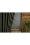 Background Curtain Linen Dark Green Without Pleat - 2