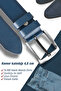 Special Boxed |   100% Genuine Buffalo Leather |   Navy Blue Men's Jeans Belt |   Gift Dowry Belt - 5