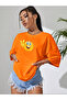 Emoji Printed Oversize Unisex T-shirt Casual Boyfirend - 2