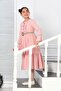 WAITER DRESS WITH SILVERY FABRIC, BELT, BUTTONS, SLEEVES AND LACE DETAILS - 2
