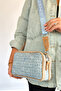 Medium Size Cotton Woven Strap Daily 5 Compartment Women's Shoulder Bag 4023 OPEN JEANS - 2
