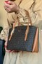 Women's Printed Patterned Shoulder Bag and Wallet Set 2066-Jp Brown Tan Combination -Gzd- - 6