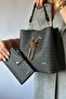 Monogram Printed 3 Compartment Chain Women's Shoulder Bag with Special Accessories AS2065 -GZD- - 3