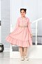 SHINY BUTTONS, BUTTON FRONT, LONG SLEEVE BELT DRESS - 2