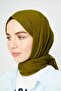 شال من القطن باللون الكاكي - 3