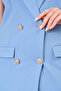 Light Blue Blazer Vest Pipe Leg Trousers Atlas Fabric Suit - 5