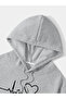 Plus Size Unisex Sweatshirt mit Kapuze - Heartbeat Printed - 2