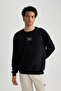 Crew Neck Printed Regular Fit Sweatshirt - A7462ax23au - 4
