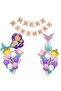 Mermaid Foiled 30 Pieces Balloons Birthday Party Decoration Set