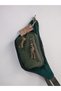 Khaki Leather Waist Bag 3 Compartment Waist Bag Unisex Colorful Shoulder and Waist Bag