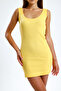 Women's Yellow U-Neck Mini Camisole Dress