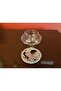 7 cm Diameter Metal Lid - Glass Bowl with Butterfly Figure - 2