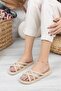 Beige Non-Slip Sole Women's Slippers Washable Non-Slip Slippers Sea Bath Beach Dowry Bundle Slippers - 3