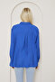 Women's Sparkling Printed Oversize Ayrobin Linen Shirt - 4