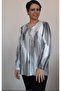 White and black printed round neck combed cotton Viscose T-shirt - 3