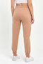 Women's Milky Brown Elastic Leg Basic Jogger Knitted Sweatpants - 5