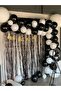 BLACK AND WHITE BALLOON CHAIN SET BIRTHDAY SPECIAL DAY DECORATIONS PARTY SUPPLIES