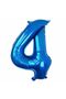 Number Foil Balloon Navy Blue Number Balloon Blue 4 Year Old Balloon 76 Cm Number Balloon Flying Balloon Helium Balloon - 2
