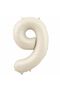 9 Number Foil Balloon Cream Color Number Balloon Age Balloon 76 Cm Number Balloon Flying Balloon Helium Balloon - 2