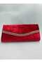 Red Velvet Marbled Stone Evening Bag