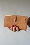 Large Size Horizontal Model Zippered and Covered Women's Wallet Suitable for Daily Use 1001 tan