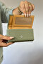 Large Size Horizontal Model Zippered and Covered Women's Wallet Suitable for Daily Use 1003 green - 4