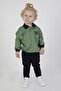 Baby Boy & Child Two Thread Fabric Medium Thickness Polo Collar Knitted Basic Bottom Top Tracksuit Set - 3