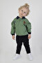 Baby Boy & Child Two Thread Fabric Medium Thickness Polo Collar Knitted Basic Bottom Top Tracksuit Set