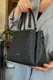 Black Color 5 Compartment Women's Hand and Shoulder Bag Fast Shipping Quality Product 2120 - 4