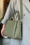 Green Color 5 Compartment Women's Hand and Shoulder Bag Fast Shipping Quality Product 2120 - 2