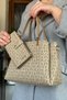 Sand Combination Color 5 Compartment Women's Hand and Shoulder Bag Fast Shipping Quality Product 2120 - 3
