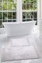 Relax Gray 60x100 + 50x60 cm 2-Piece Cornered Pompom Fringed Bath Rug Mat Set Non-Slip Washable