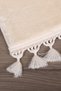 Relax Cream Cornered 60x100 + 50x60 cm 2-Piece Pufidik Bath Mat Set Non-Slip Washable Toilet Seat Set - 2