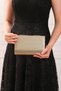 Gold Fabric Women's Evening Dress Clutch Portfolio Bag - 3