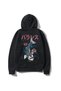 Unisex Black Hooded Sweatshirt Koi Fish Back Printed