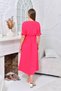 Women's V-neck Waist and Sleeve Gathered Maxi Dress - 8