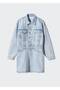 Denim Dress with Pockets - 3