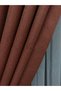 Tile Solid Color 1/3 Close Pleated Linen Background Curtain, Close Pleat, Single Wing - 2