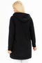 Front Letter and Stone Printed Round Neck Drawstring Hooded Long Sleeve Comfortable and Flowy Flexible Tunic - 3