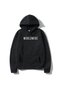 Unisex Black Hooded Sweatshirt Worlvide Back Printed - 2