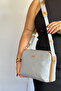 Medium Size 3 Compartment 5 Compartment Women's Crossbody Bag 29 X 21 cm 4022 Gray Combination -Gzd- - 4