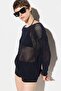 Knitted Fabric Loose Blouse - 3