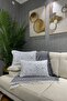 Silver Leaf Plush Rabbit Rectangular Throw Pillow Cover - White