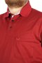 Fashion XL Battal Size Men's Tshirt Polo Collar Pocket Classic Pique 20552 Claret Red - 3