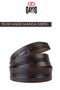 Men's Belt - 100% Genuine Buffalo Leather, Brown, Oval Box, Gift Dowry Belt - 5