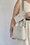 Embossing Printing Premium Quality 4 Compartment Women's Hand and Shoulder Bag 24x24cm 4095 stone combination