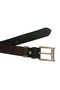 Children's Black Leather Look Stitched Boys Belt - 4
