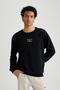 Crew Neck Printed Regular Fit Sweatshirt - A7462ax23au