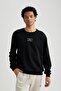 Crew Neck Printed Regular Fit Sweatshirt - A7462ax23au - 3
